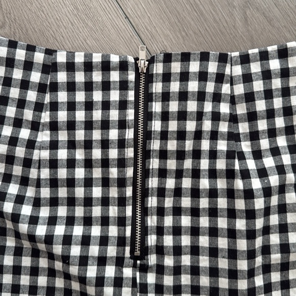 HIGH WAISTED GINGHAM SKIRT - Picture 6 of 7